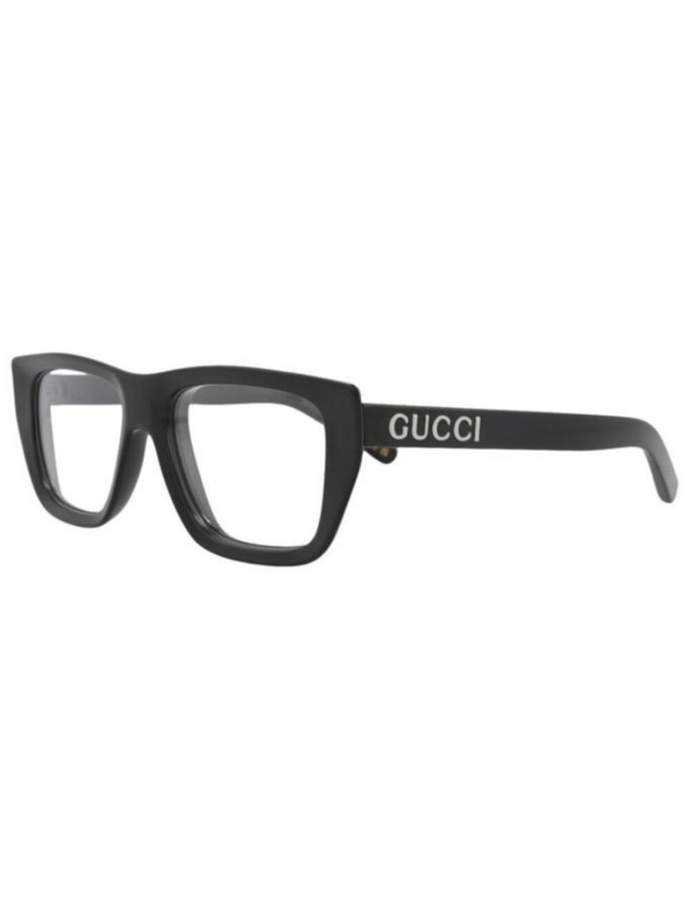 New Gucci Mens Square/Rectangle Black Black Transparent Fashion Designer Eyeglas